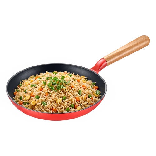 Prestige Castlite Enamel Coated Cast Iron Fry Pan | Lightweight, High Heat Retention | Enamel Coated | Gas & Induction Compatible|Low-Oil Cooking|Stay-Cool Handle | Easy Clean |15Y Warranty 24 cm