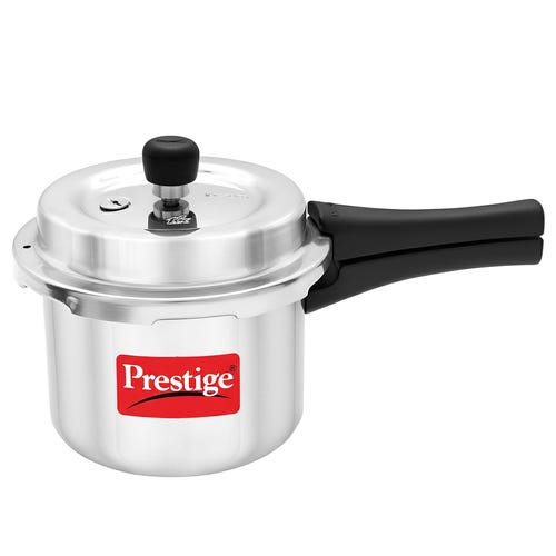 Prestige Popular Svachh Virgin Aluminium Spillage Control Pressure Cooker (Silver) 3 L