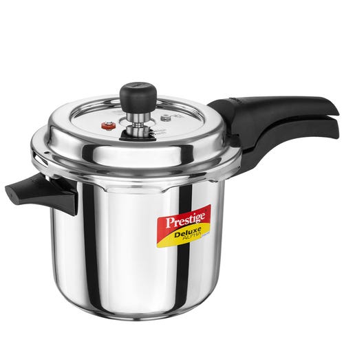 Prestige Deluxe Alpha Svachh Stainless Steel Spillage Control Pressure Cooker (Silver) 3.5 L