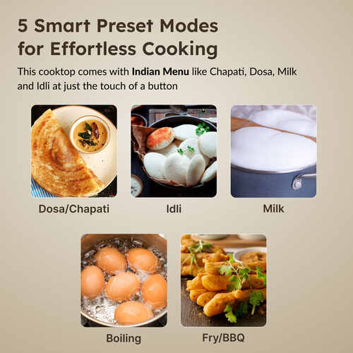 Prestige PIRC 3.0 Plus 2400 Watts Infrared Cooktop | Preset Indian Menu Option with Timer | Compatible With Any Metal Cookware With Flat Bottom | Easy to clean | Portable | Black | 1Y Warranty