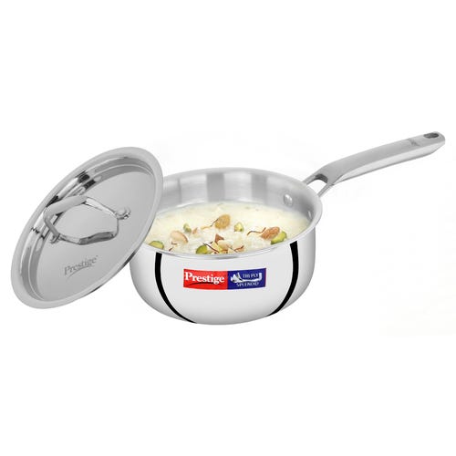 Prestige Tri Ply Splendid Sauce Pan With SS Lid 16 cm