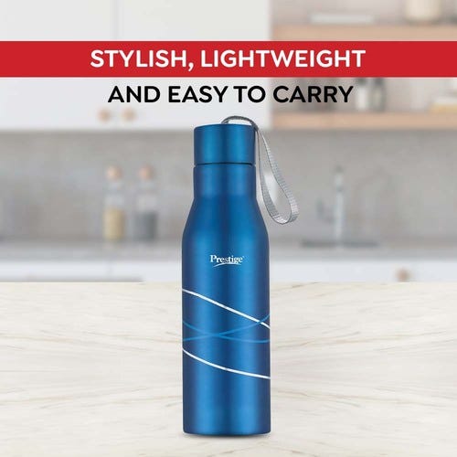 Prestige PSWBC 05 High Quality Stainless Steel Water Bottle, 750 ml (Blue)