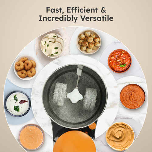 Prestige PWG 07 Wet Grinder with Stainless Steel Drum 200 W, 2 L (Black, Orange)