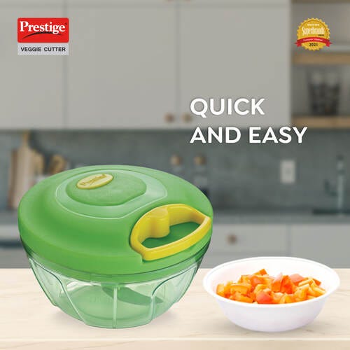 Prestige PVC 7.0 Veggie Cutter with 3 Stainless Steel Blades (Green)