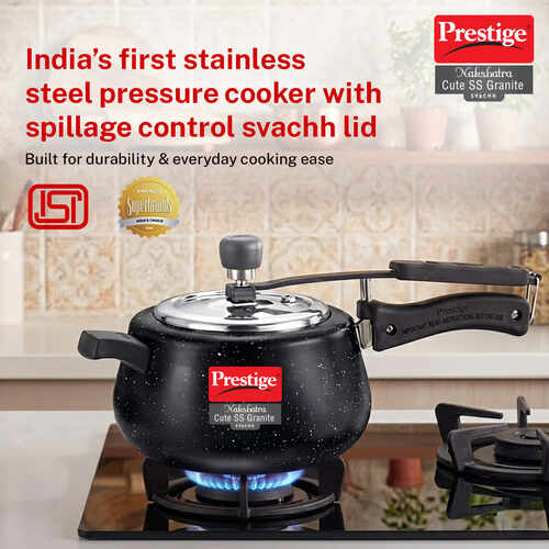 Prestige Nakshatra Cute Stainless Steel Granite Svachh Pressure Cooker 5.0 L