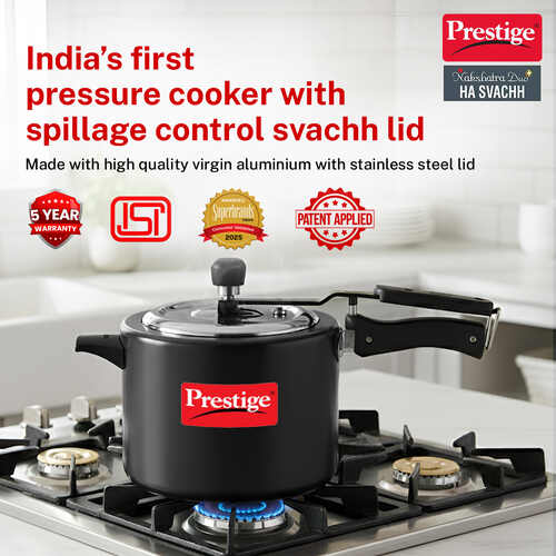 PRESTIGE NAKSHATRA DUO PLUS SVACHH HARD ANODISED ALUMINIUM PRESSURE COOKER 5.0 L