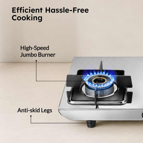Prestige Valora Stainless Steel L.P. Gas Stove (With Stainless Steel Body and 3 Unit Brass Burners)
