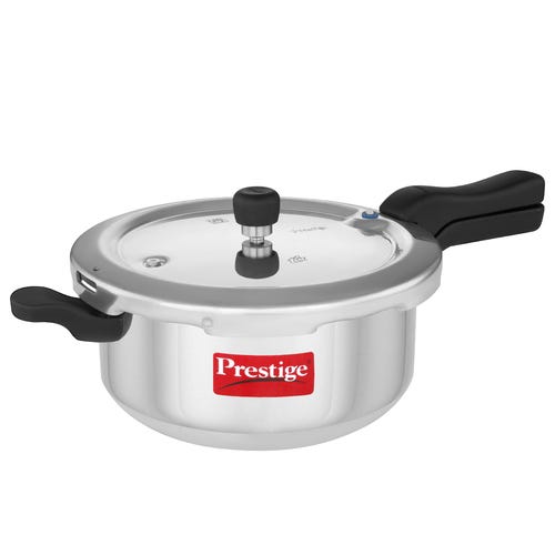 Prestige Svachh Aluminium Anti Bulge Induction Base Senior Deep Pan Pressure Cooker, (Silver)
