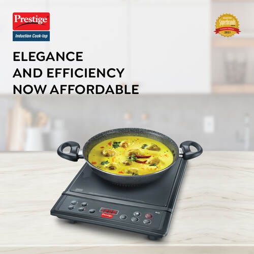 Prestige Rio ICT 1200W Induction Cooktop with Indian Menu Options (Black)
