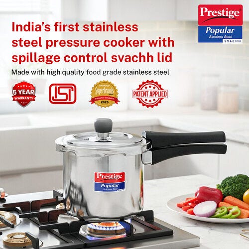 PRESTIGE POPULAR SVACHH STAINLESS STEEL PRESSURE COOKER 2.0 L