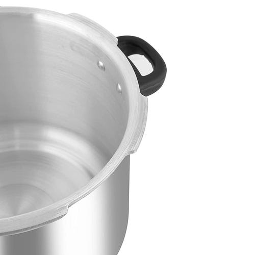Prestige Deluxe Plus Gas and Induction Compatible Aluminium Pressure Cooker, 10 Litres, Silver