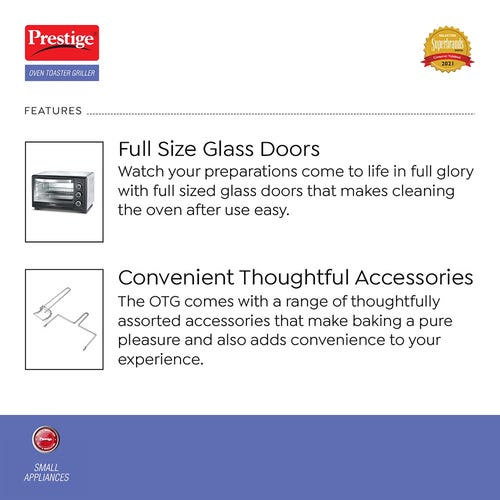 Prestige POTG 46RC Oven Toaster Griller with Convection and Air Fryer Function