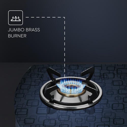 Prestige Premia Schott Glass Top Gas Stove - (Black)
