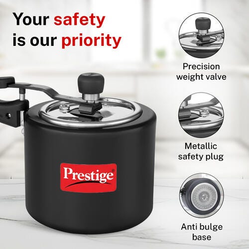 PRESTIGE NAKSHATRA DUO PLUS SVACHH HARD ANODISED ALUMINIUM PRESSURE COOKER 3.0 L