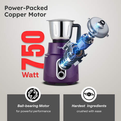 Prestige 750 Watts Delight Pro 6 Jar Mixer Grinder (3 Stainless Steel Jar + 1 Juicer Jar + 1 Multi Utility Jar + 1 Mix-O-Keep Jar)| Multi-Utility Jar| 6 Super Efficient Blades