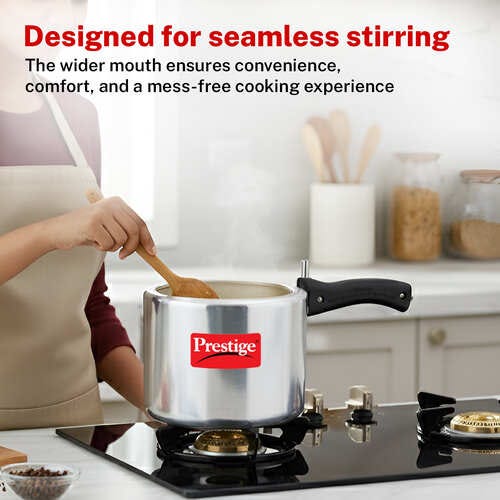 Prestige Nakshatra Plus Svachh Aluminium Spillage Control Pressure Cooker 2 L (Silver)