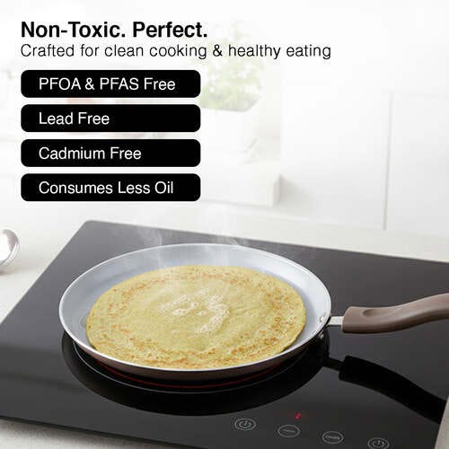 Prestige Ceraglide Duo Ceramic Coating Non Stick Aluminium Cookware Omni Tawa Dia 25 cm