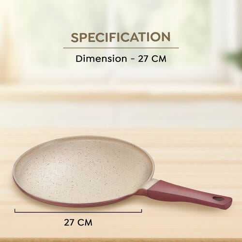 Prestige Omega Die-Cast Non-Stick Omni Tawa | 3-Layer Coating | Die-Cast Body | Metal Spoon Friendly | Heavy Base