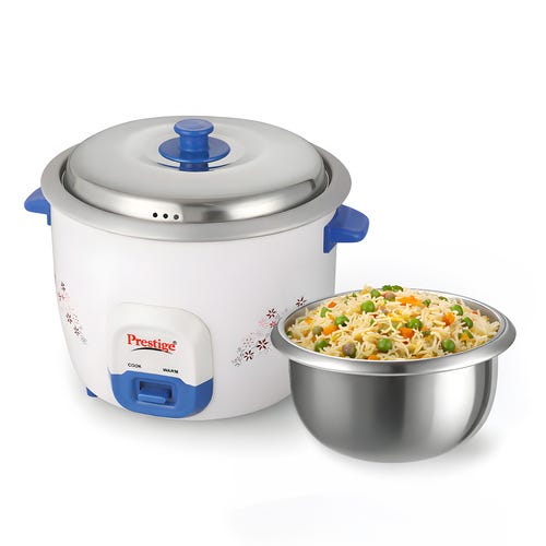 Prestige Atlas Delight Electric Rice Cooker (1.8 L, Blue)