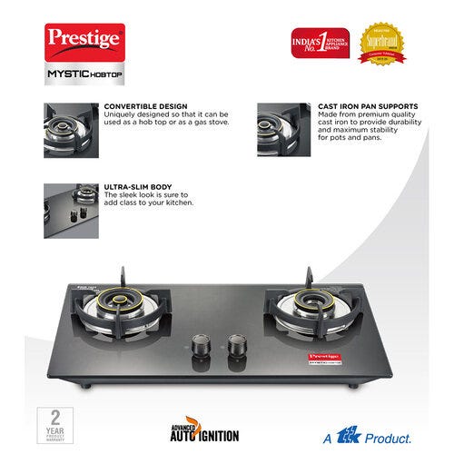 Prestige Mystic Toughened Glass Top Hobtop - PHTM