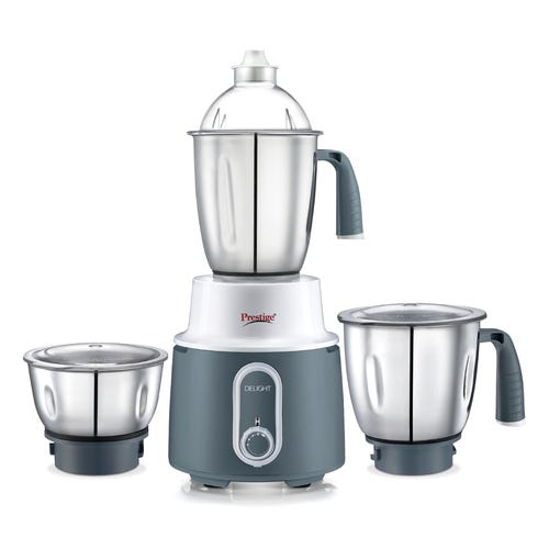Prestige Delight 110 Mixer Grinder 550W (3 Stainless Steel Jars) with Self-Service Kit