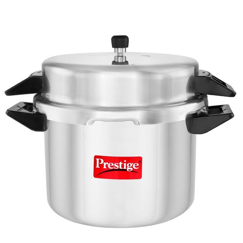 Prestige Money Saver Virgin Aluminium Pressure Cooker, 20 L (Silver)