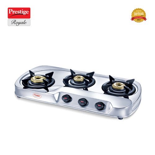 Prestige Royale Stainless Steel Gas Stove (3 Burners) - GS 03 LE