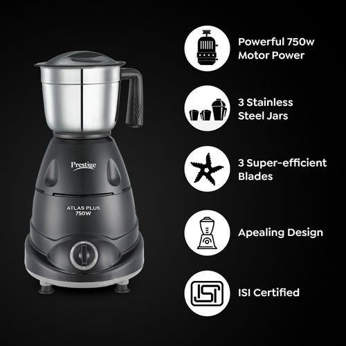 Prestige Atlas Plus 3 Jar 750 Juicer Mixer Grinder