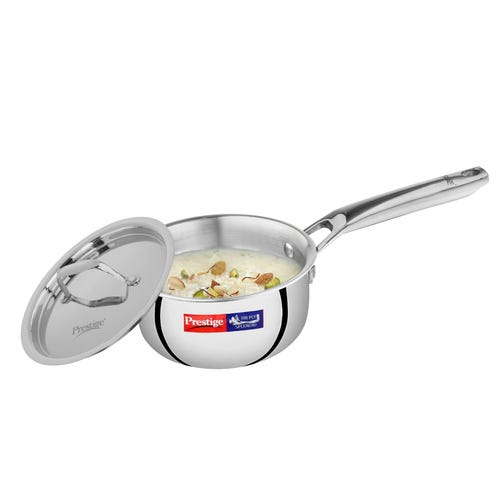 Prestige Tri Ply Splendid Sauce Pan With SS Lid 14 cm