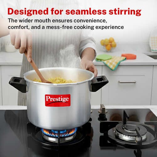 Prestige Money Saver Virgin Aluminium Pressure Cooker, 20 L (Silver)