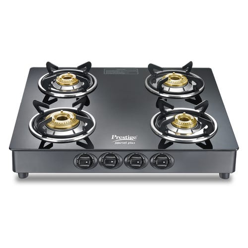 Prestige Marvel Plus Glass Top Gas Stove 4 Burners