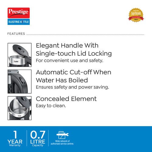 Prestige PKDSS 0.7 Electric Kettle 700ml