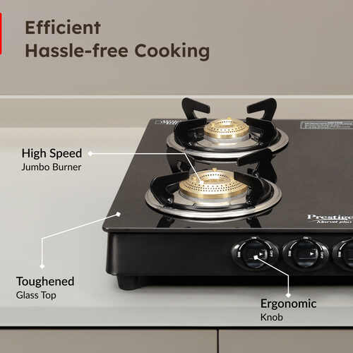 Prestige Marvel Plus Toughened Glass Top Gas Stove (4 Burners) - GTM 04 SQ PLUS