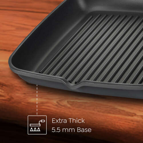 Prestige Omega Die Cast + Aluminium Non-Stick Square Grill Pan
