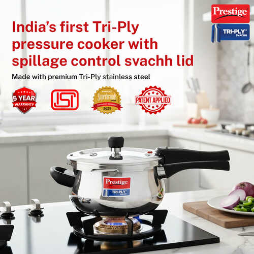 PRESTIGE SVACHH TRI-PLY HANDI PRESSURE COOKER 3 LITRE