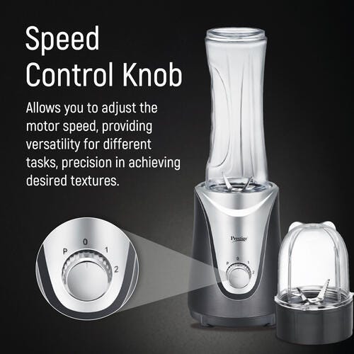 Prestige 350 Watts Nutri-Mix 1.0 Mixer Grinder with 2 Jars|Compact Design| Multipurpose Jars| Overload Protection| Sipper Lids