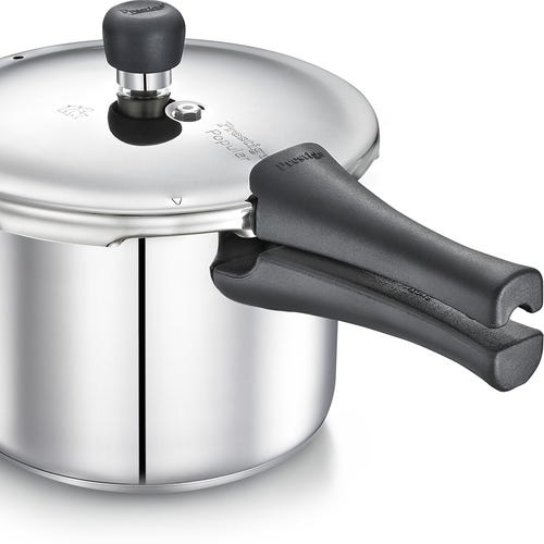 Prestige Popular Stainless Steel Pressure Cooker Combi Packs 3 + 2 Litre with 1 Outer Lid