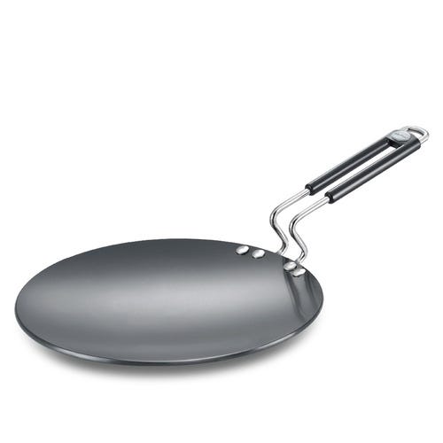 Prestige Hard Anodised Metal-Spoon Friendly Multi Tawa, (Black)