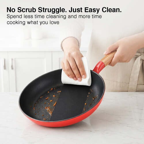 Prestige Castlite Enamel Coated Cast Iron Fry Pan 20cm/0.8L | Lightweight, High Heat Retention | Enamel Coated | Gas & Induction Compatible|Low-Oil Cooking|Stay-Cool Handle | Easy Clean |15Y Warranty