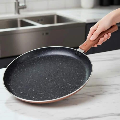 Prestige Omega Marble Tawa 25 cm diameter (Aluminium, Non-stick, Induction Bottom)