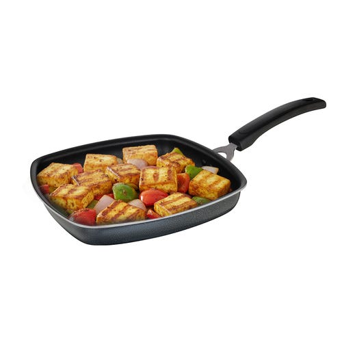 Prestige Omega Select Plus Aluminium Non-stick Coating Square Grill Pan, (Black)