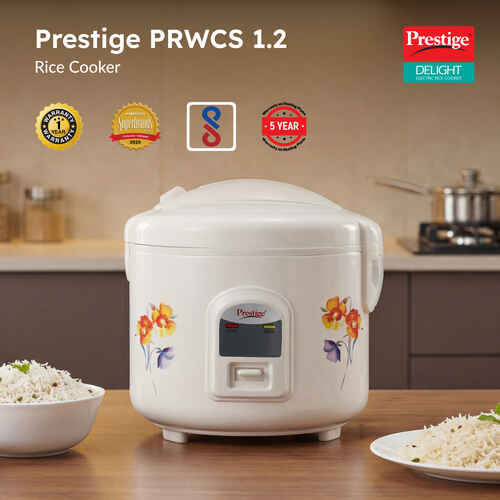 Prestige Delight Electric Rice Cooker - PRWCS 1.2 (1.2L Closed Type)