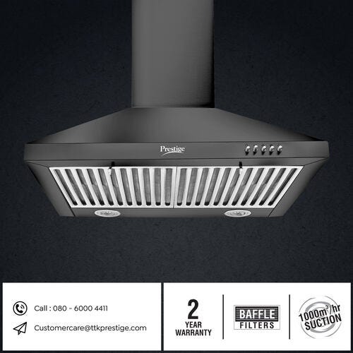 Prestige Kitchen Hood Dura Plus Contemporary Black