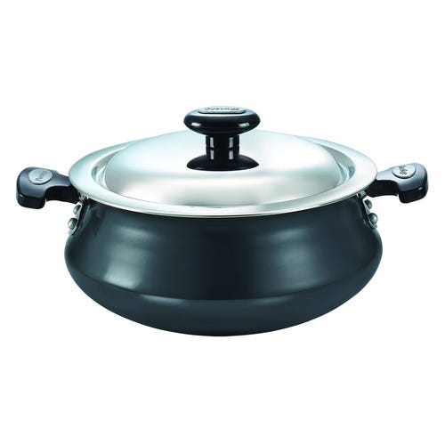 Prestige Hard Anodised Plus Hard Anodised Non-stick Handi, Black