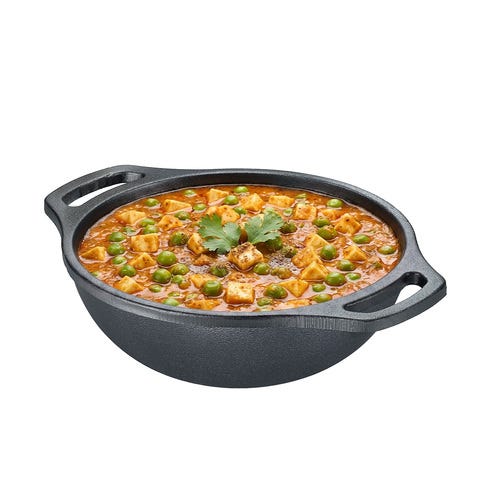Prestige Cast Iron Kadai 20cm/1L | Neocast Flo | Non-Stick | Chemical Free | Preseasoned | Sturdy Handle | Healthy Eating | Gas & Induction Compatible | Lifetime Warranty