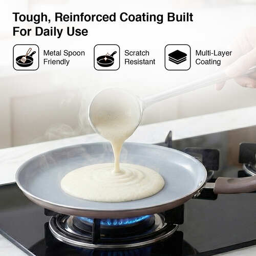 Prestige Ceraglide Duo Ceramic Coating Non Stick Aluminium Cookware Omni Tawa Dia 28 cm