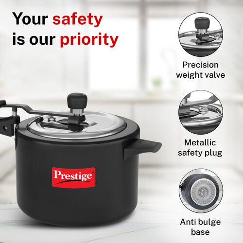 PRESTIGE NAKSHATRA DUO PLUS SVACHH HARD ANODISED ALUMINIUM PRESSURE COOKER 5.0 L