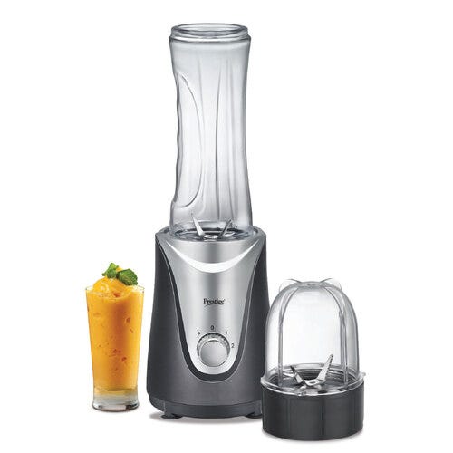 Prestige 350 Watts Nutri-Mix 1.0 Mixer Grinder with 2 Jars|Compact Design| Multipurpose Jars| Overload Protection| Sipper Lids