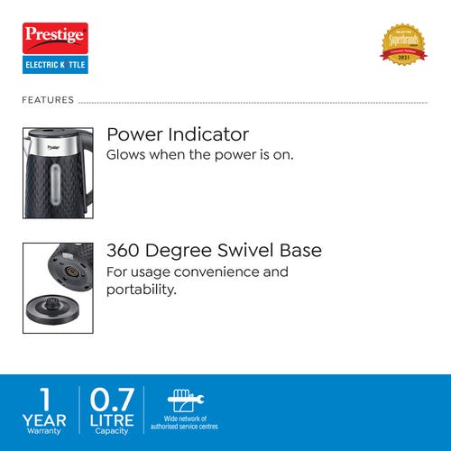 Prestige PKDSS 0.7 Electric Kettle 700ml