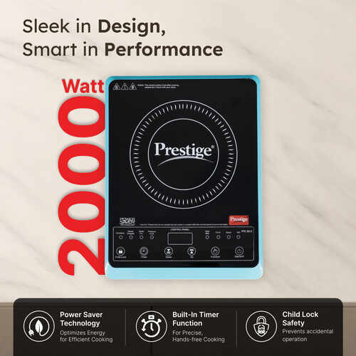 Prestige PIC 29.0 Induction Cooktop 2000 W with Pre-set Indian Menu Options (Blue)